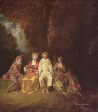  rococó - Pierrot contenido Jean Antoine Watteau clásico rococó